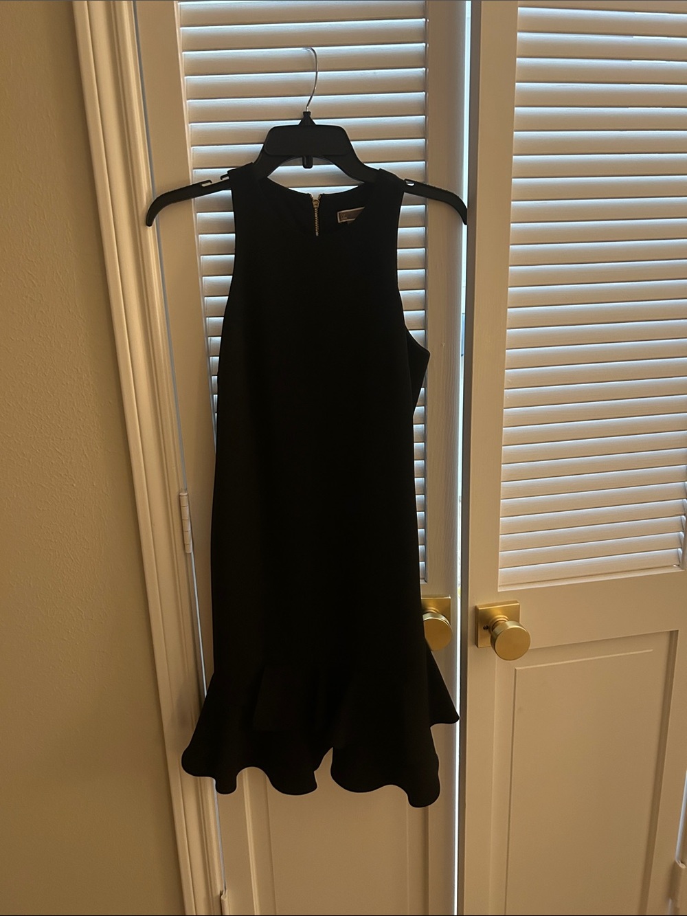 Chelsea28 Black Sleeveless Ruffle-Hem Mini Dress